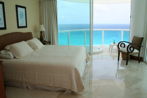 Another view of Master Bedroom suite with oceanfront terrace