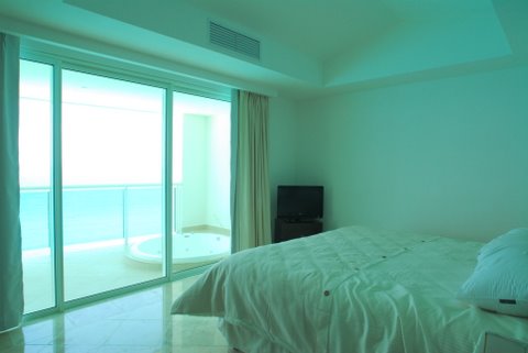 Master bedroom with full bath and access to oceanfront terrace