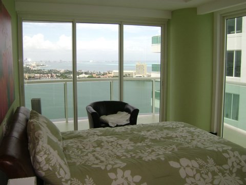 Guest suite 4 with city view terrace, full bath, walk in closet and 32 inch lcd tv