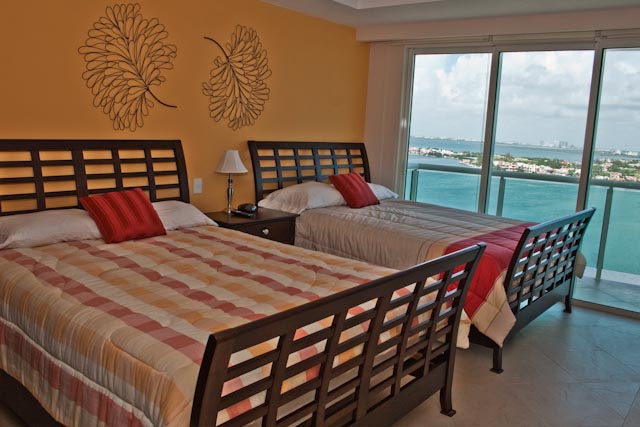 Guest suite 3 with city view terrace, full bath, walk in closet and 32 inch lcd tv