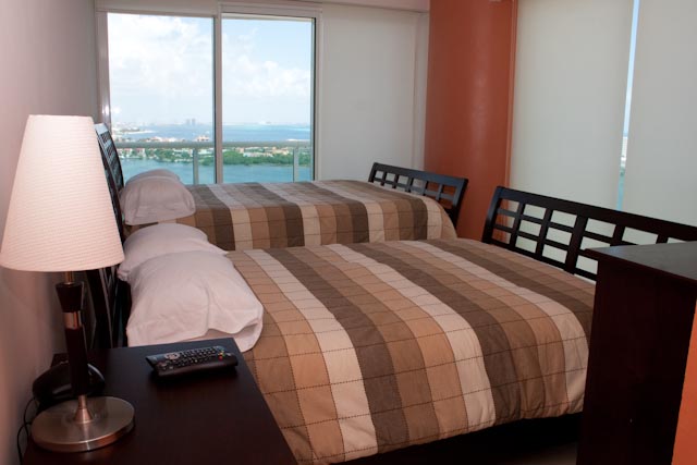 Guest suite 4 with city view terrace, full bath, walk in closet and 32 inch lcd tv