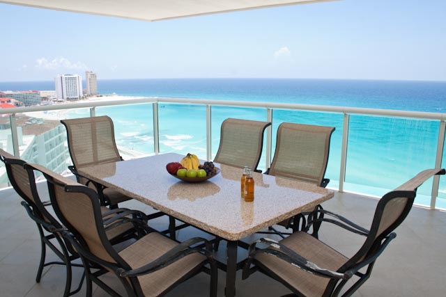 Enjoy the amazing views from the 19th floor patio