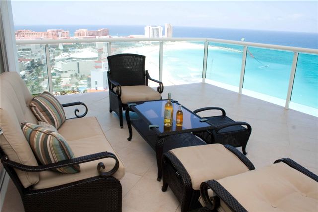 Enjoy the amazing views from the 19th floor patio